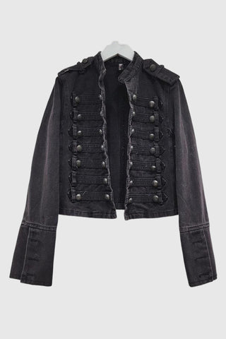 Military-Inspired Button Jacket
