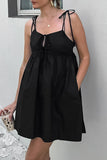 Tie-Shoulder Casual Dress