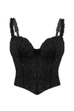 Lace Detail Bustier Top