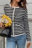 Single-Button V-Neck Cardigan