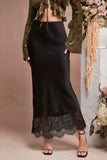 Elegant Lace Trim Skirt
