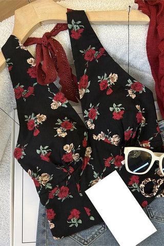 Floral Halter Neck Camisole