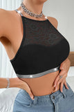 Lace Detail Ribbed Tank Top