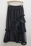 Ruffled Contrast Skirt