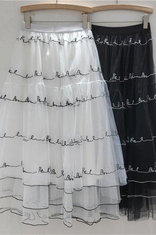 Tiered Midi Skirt