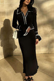 Elegant Ribbed Knit Dress
