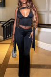 Stylish Cut-Out Pants Set