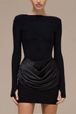 Draped Ruched Evening Dress