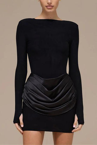 Draped Ruched Evening Dress