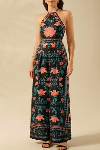 Floral Halter Jumpsuit
