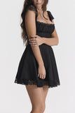 Lace Trimmed Mini Dress