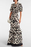 Ruffle-Tiered Casual Maxi Dress