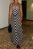 Striped Maxi Casual Dress
