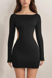 Elegant Long-Sleeve Bodycon Dress