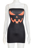 Strapless Halloween Casual Dress