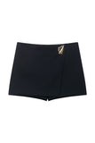 Stylish Skort with Metallic Accent