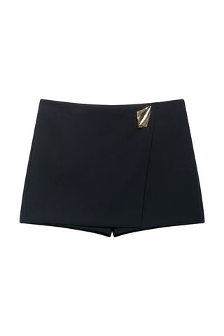 Stylish Skort with Metallic Accent