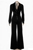 Elegant Satin Long-Sleeve Pant Set