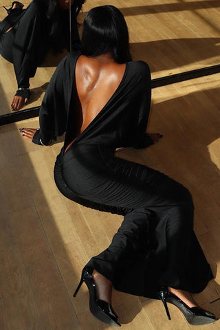 Long-Sleeve Casual Maxi Dress