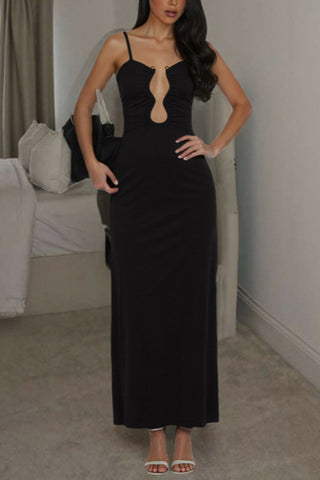Elegant Spaghetti Strap Evening Dress