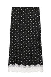Polka Dot Skirt with Lace Trim