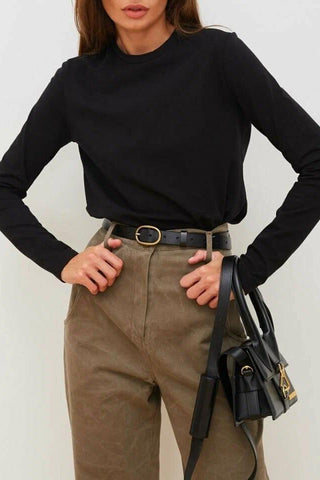 Classic Crew Neck Long Sleeve Tee
