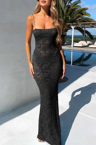 Lace Bodycon Maxi Dress