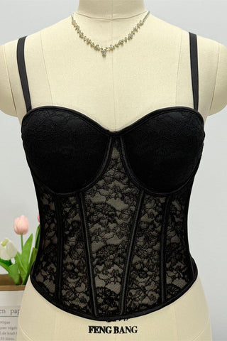 Lace-Detail Bustier Cami