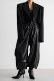 Elastic Waist Wide-Leg Casual Pants