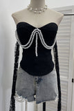 Pearl-Embellished Lace Tank Top
