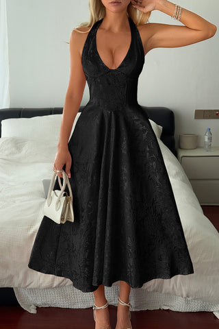 Halter-Neck Evening Dress