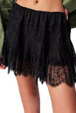 Lace Tiered Mini Skirt