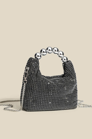 Statement Handle Rhinestone Bag