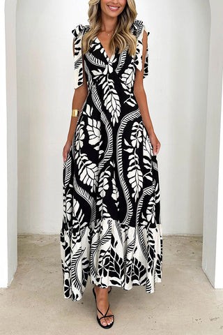 Chevron Pattern Vacation Dress