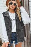 Versatile Denim Button-Front Vest