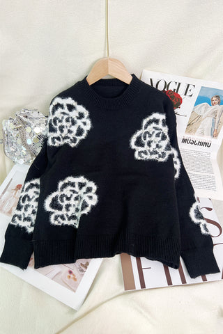 Patterned Crewneck Sweater