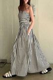 Striped Casual Maxi Dress