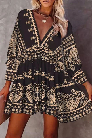 Geometric Pattern Boho Dress