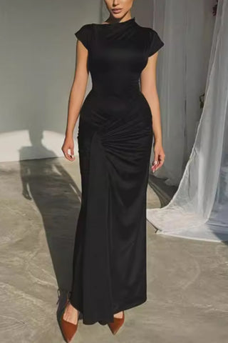 Elegant Dress with Ruched Detail