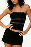 Studded Strapless Tank Top