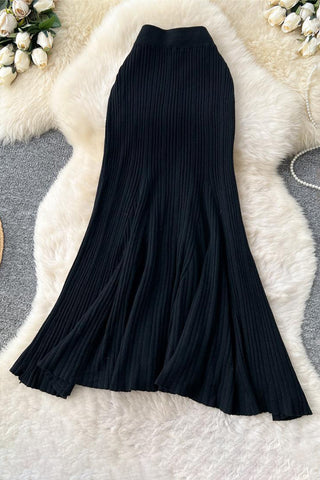Ribbed Midi Skirt