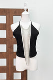 Draped Front Halter Tank