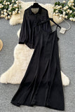 Elegant Cami Dress and Button-Up Set