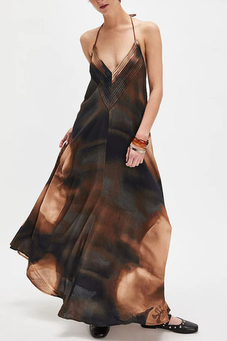 Halter Maxi Casual Dress