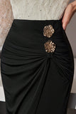 Flattering Ruched Skirt with Floral Accents