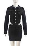 Chic Button-Front Skirt Set
