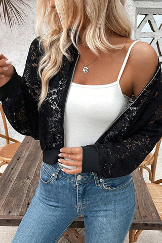 Lace Bomber Jacket