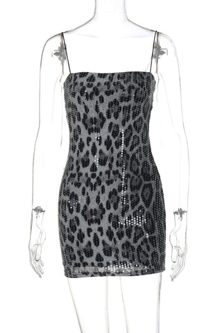 Strappy Animal Print Mini Dress