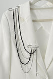 Stylish Pin and Chain Jacket Accessory