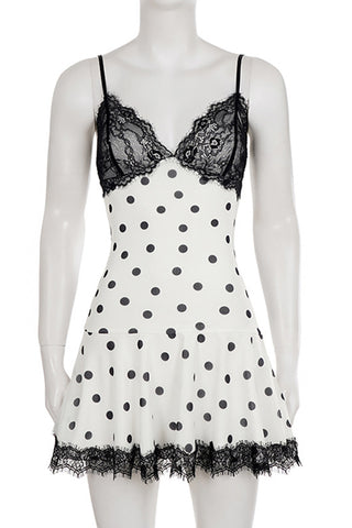 Spaghetti Strap Polka Dot Casual Dress